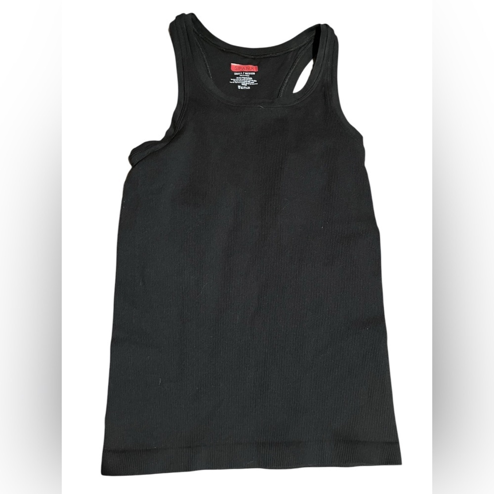 SPANX Black Ribbed Tank Top